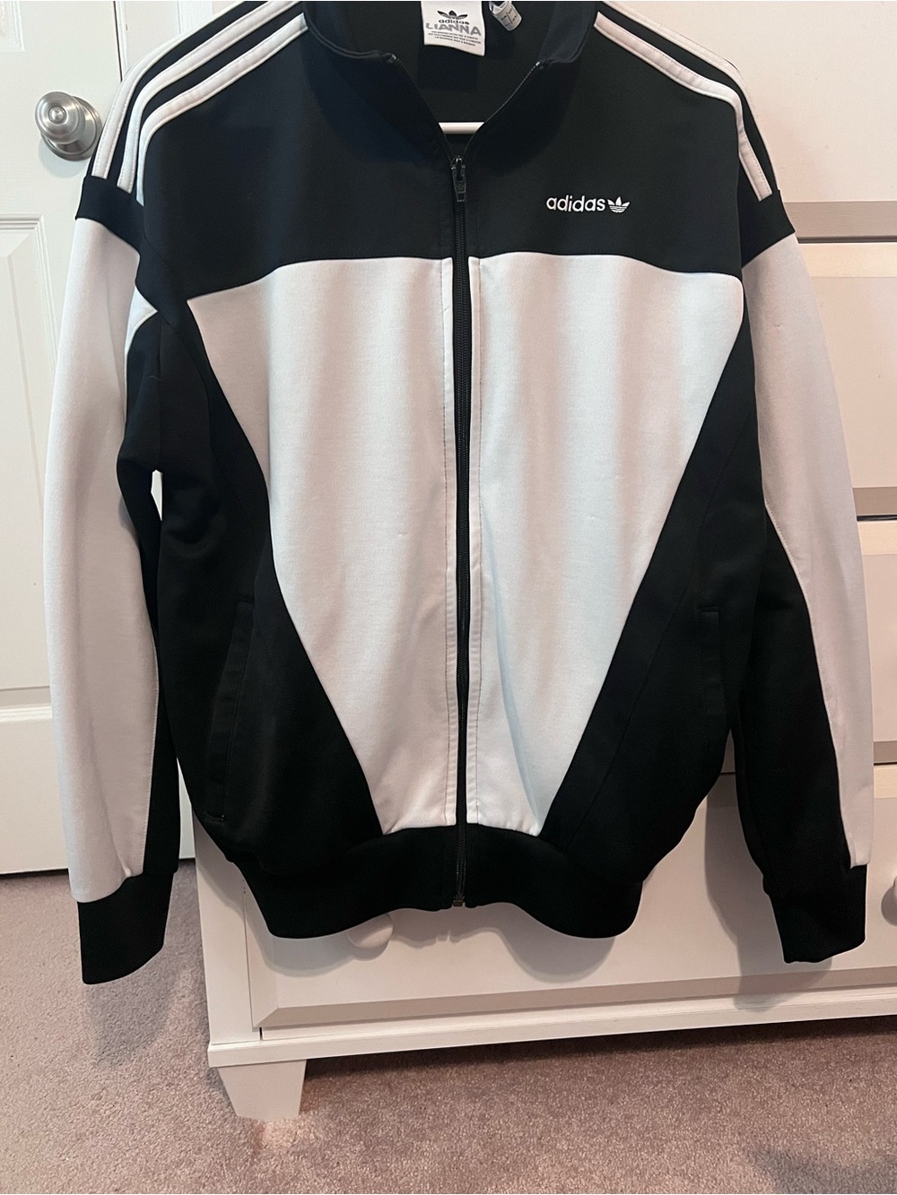 adidas Black & White Womens Track Jacket